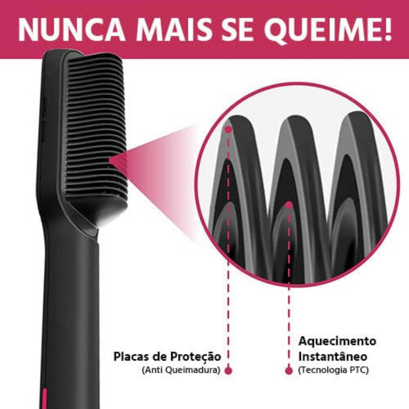 Escova Alisadora Elétrica Bivolt – Verde