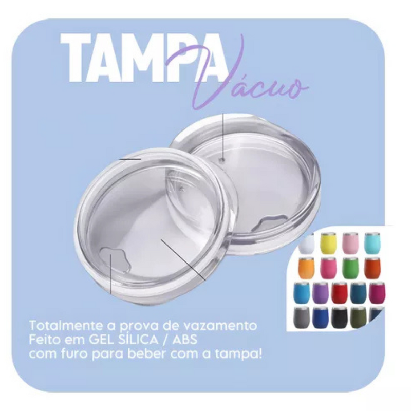 Copo Cuia Térmico Inox com Tampa Antivazamento (360 ml) – Preto