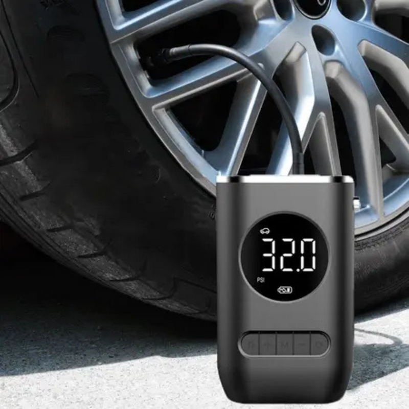 Mini Compressor de Ar Digital Portátil – Para Carro, Bike, Moto e Mais