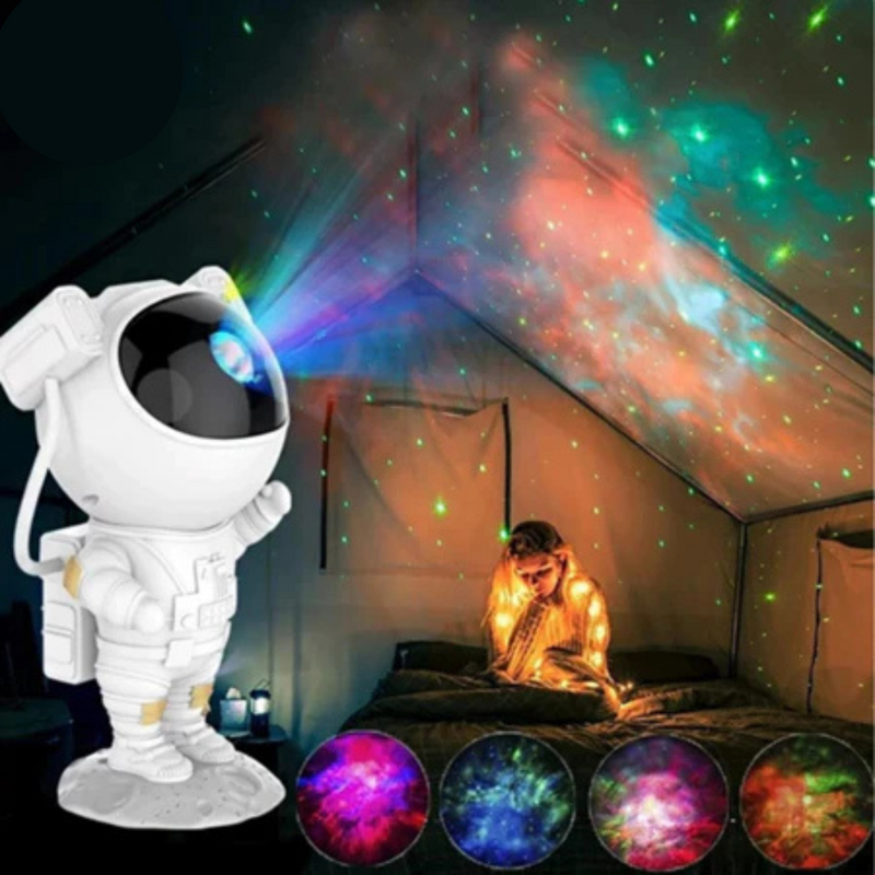 Mini Projetor Astronauta Luz Estelar com Controle Remoto – BM-F927