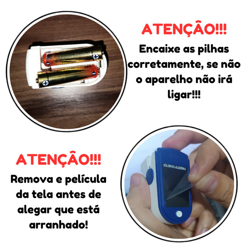 Oxímetro Digital Portátil de Pulso para Dedo – SpO2 e Batimentos Cardíacos com Precisão
