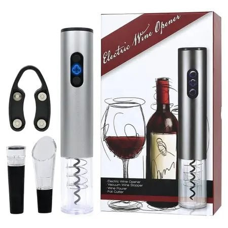 Abridor de Vinho Automático Saca Rolhas Elétrico LED
