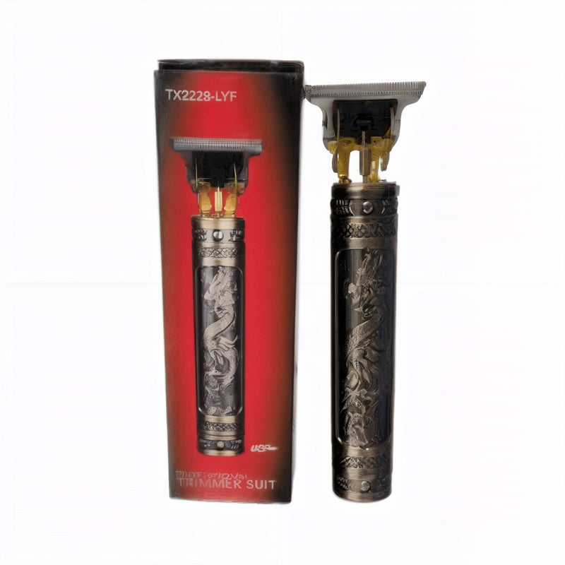 Máquina de Cortar Cabelo e Barba Elétrica sem Fio – Dragão (4x Pentes)