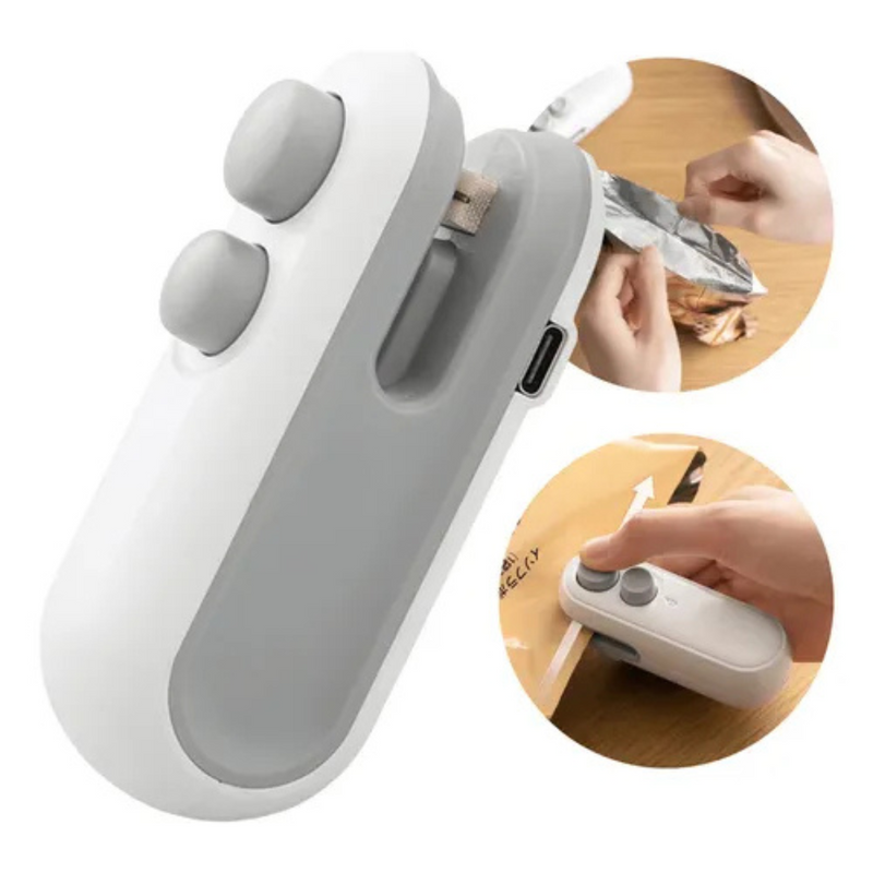 Mini Seladora para Sacos Plásticos Portátil – Branco ou Rosa