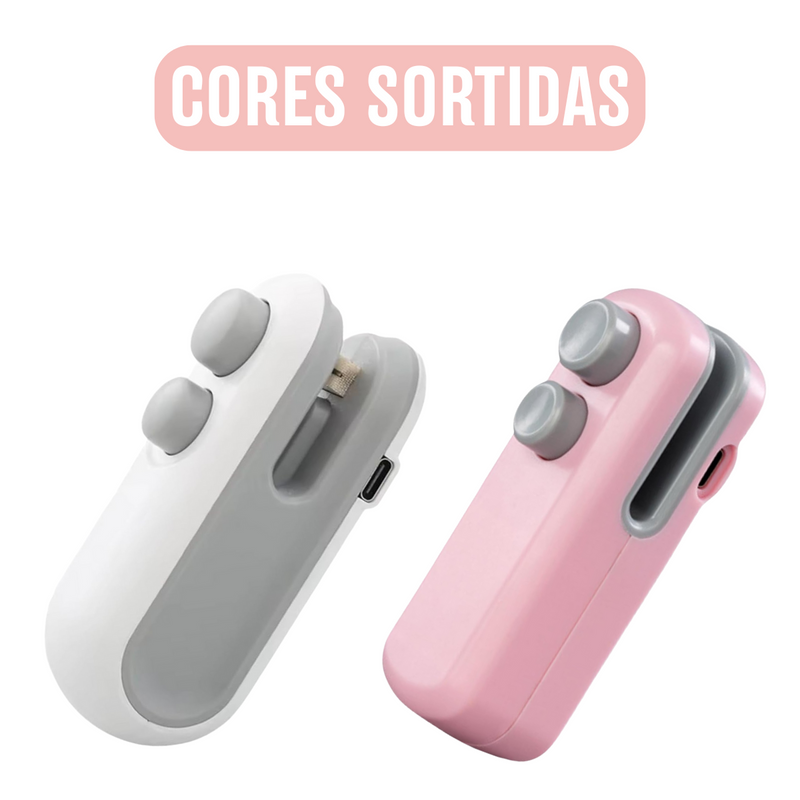 Mini Seladora para Sacos Plásticos Portátil – Branco ou Rosa