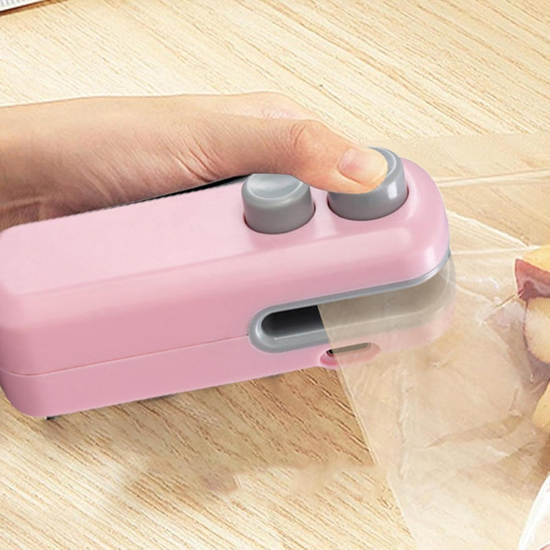 Mini Seladora para Sacos Plásticos Portátil – Branco ou Rosa