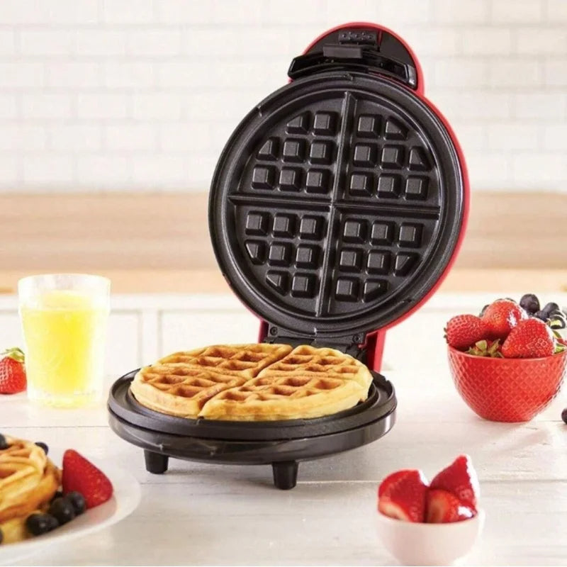Mini Máquina Elétrica para Fazer Waffles – Compacta e Prática