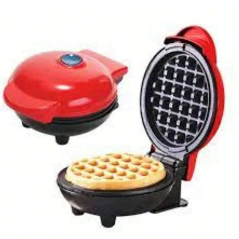 Mini Máquina Elétrica para Fazer Waffles – Compacta e Prática
