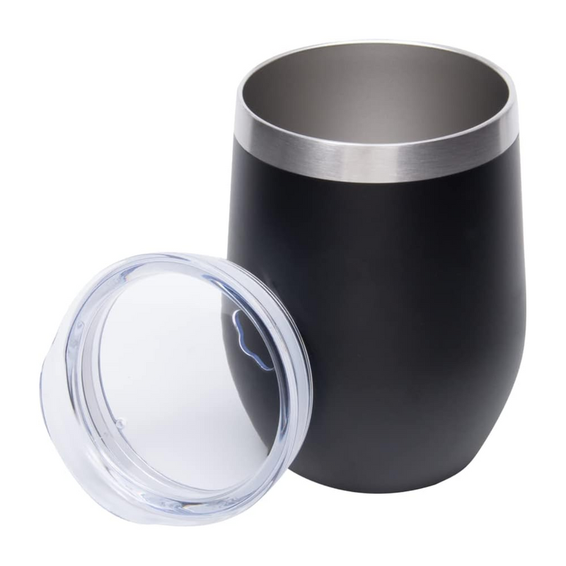 Copo Cuia Térmico Inox com Tampa Antivazamento (360 ml) – Preto