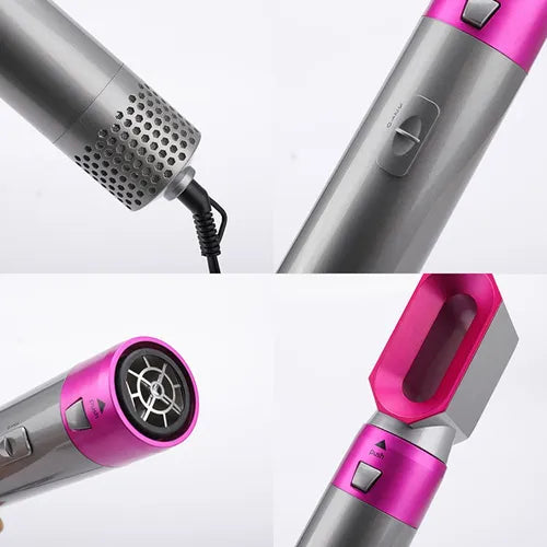 Escova Secadora de Cabelo 5 em 1 Multifuncional – PINK/PRATA